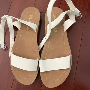 Dream Pairs Women's White Strap Sandals